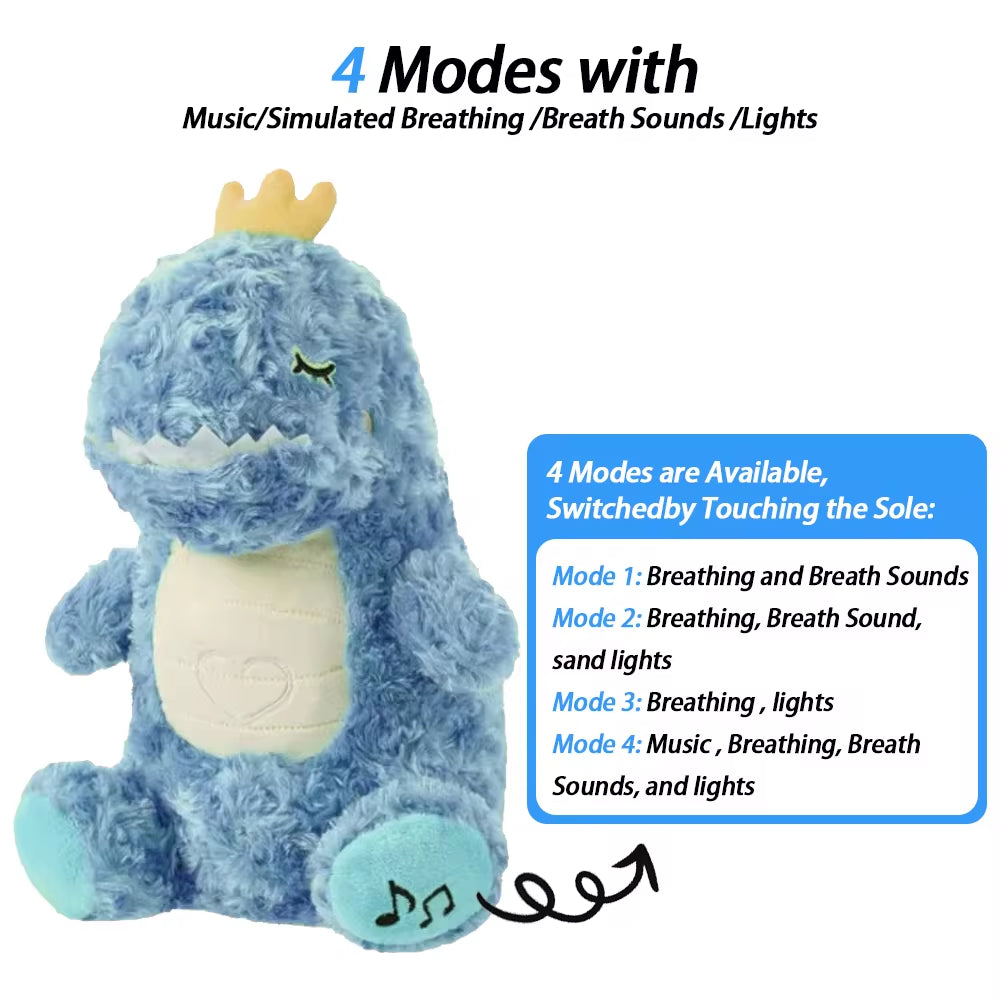 Breathing Bear Baby Soothing Otter Plush Doll Toy Baby Kids Soothing Music Baby Sleeping Companion Sound and Light Doll Toy Gift